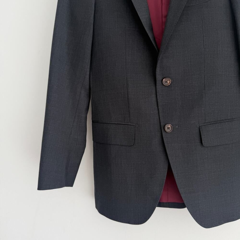 Spier & Mackay Blazer 34 Gray Charcoal Wool Slim Fit Sports Coat Suit Jacket - Picture 4 of 14